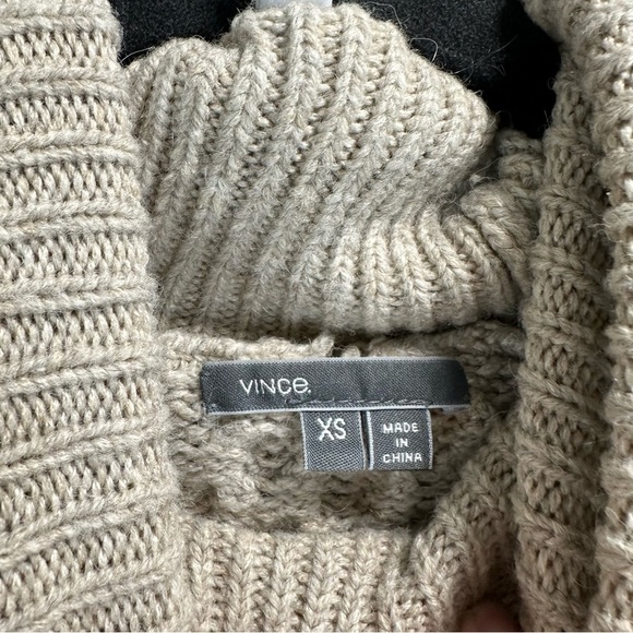Vince Wool/Alpaca Cableknit Turtleneck Sweater - Picture 5 of 7